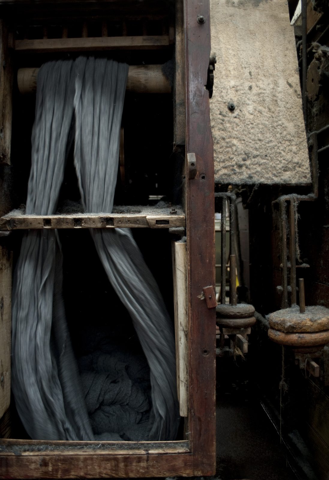 Harris Tweed being washed at the mill