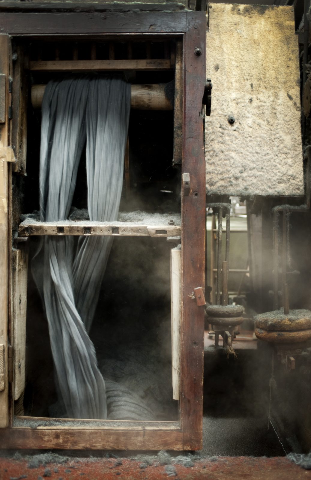 Harris Tweed being washed - Steam at the mill