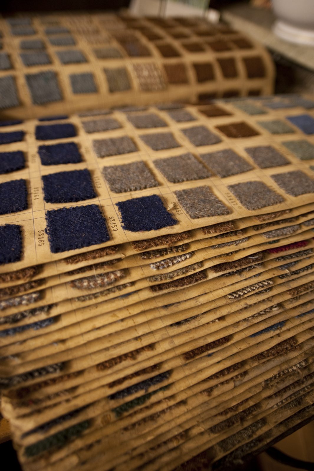 Tweed swatch cards