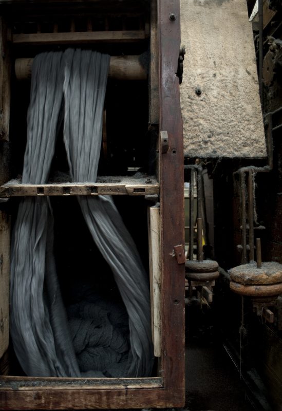 Harris Tweed being washed at the mill