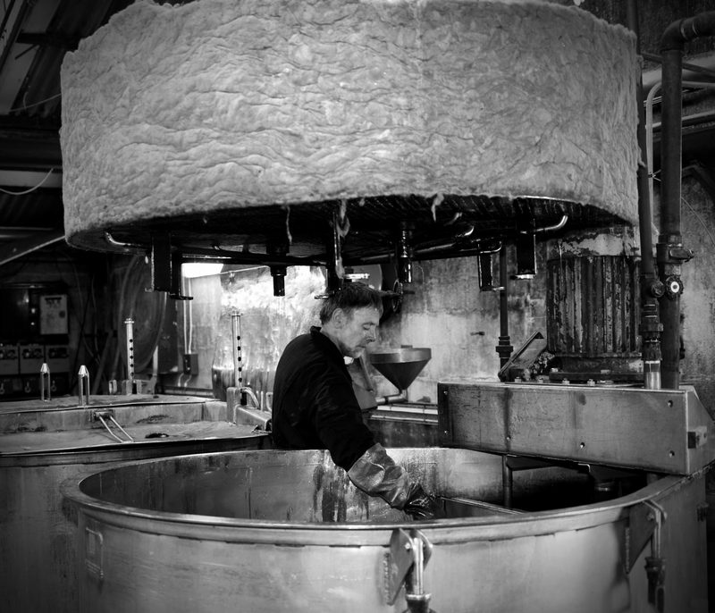 Lifting the wool from the vat