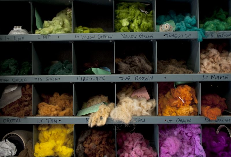 Colour selection of dyed wool for Harris Tweed