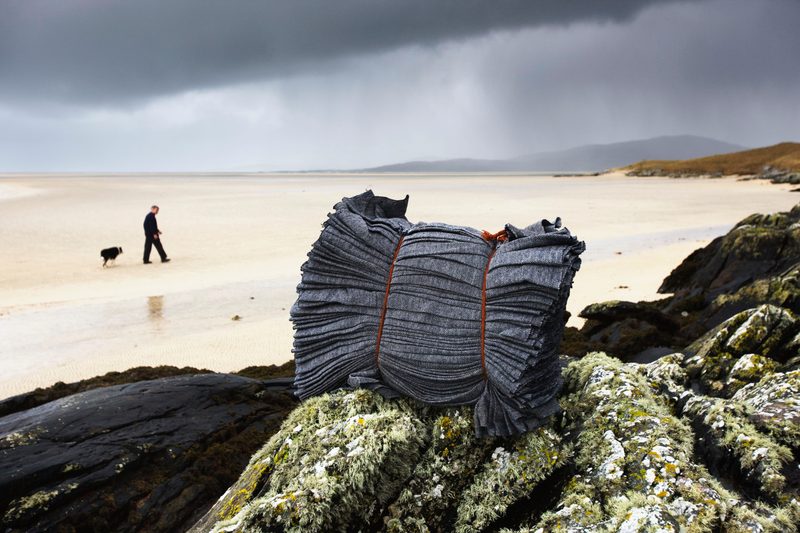 The big cloth on the shore