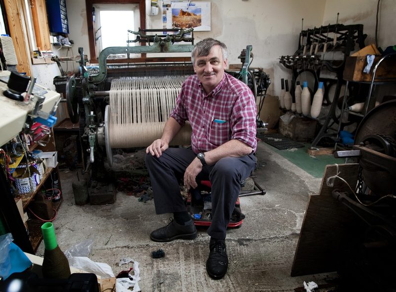 Donald John MacKay  weaver with his loom