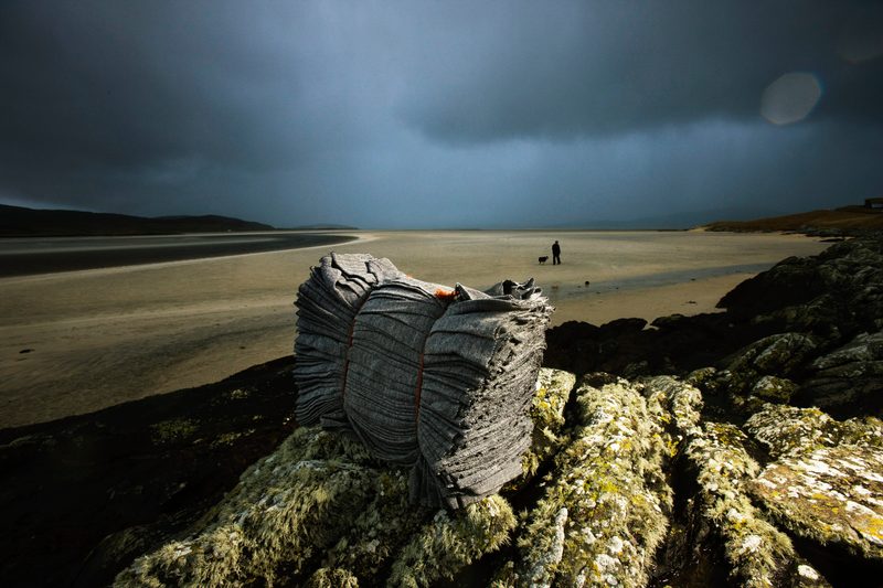 Harris tweed waiting to be taken to the mill