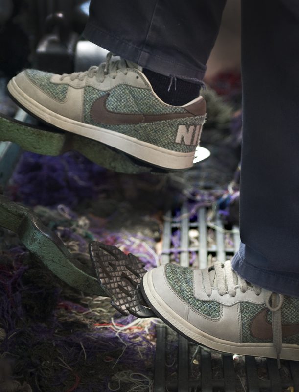 Original Nike Harris Tweed trainers at the loom