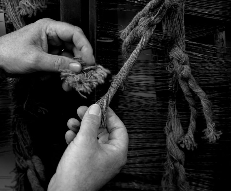 Harris tweed hands