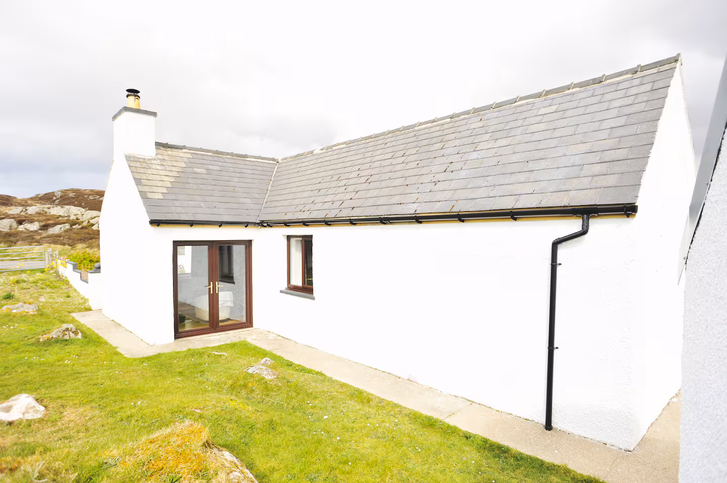 The cottage exterior up close
